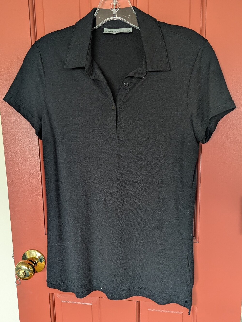 Icebreaker Women's 150 Tech Lite Black Short-Sleeve Polo Shirt - Size Small